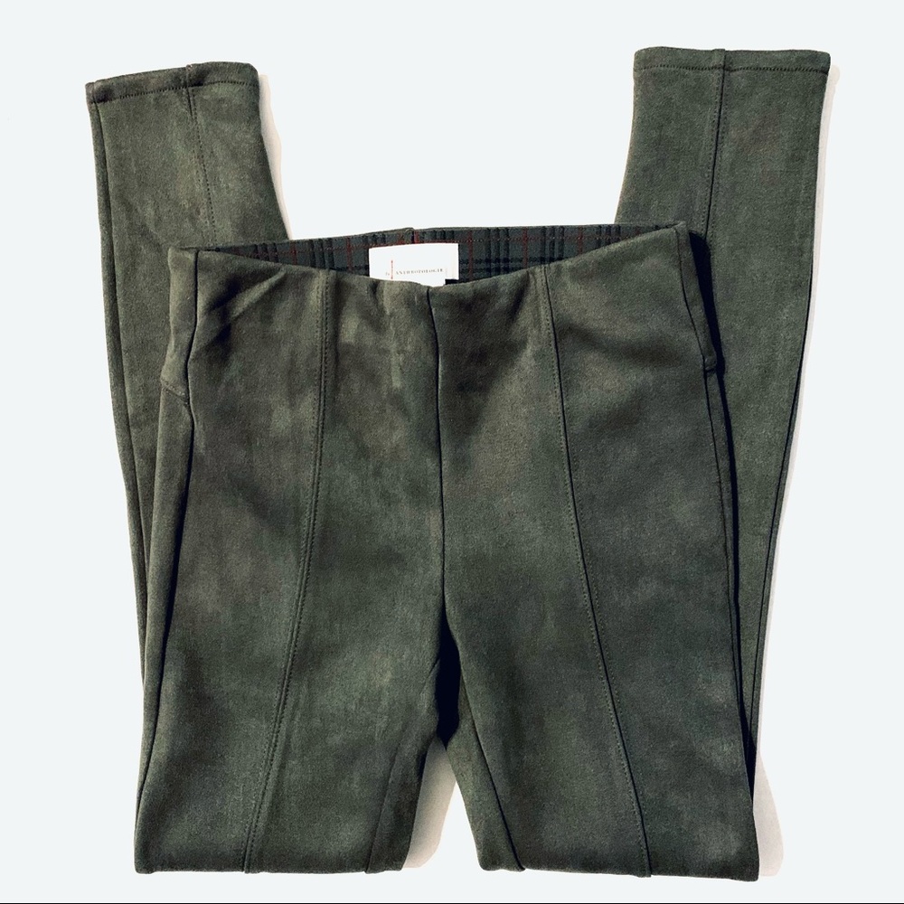 Anthropologie Faux Suede Stretch Legging Zip Ankle 25 - Picture 2 of 8